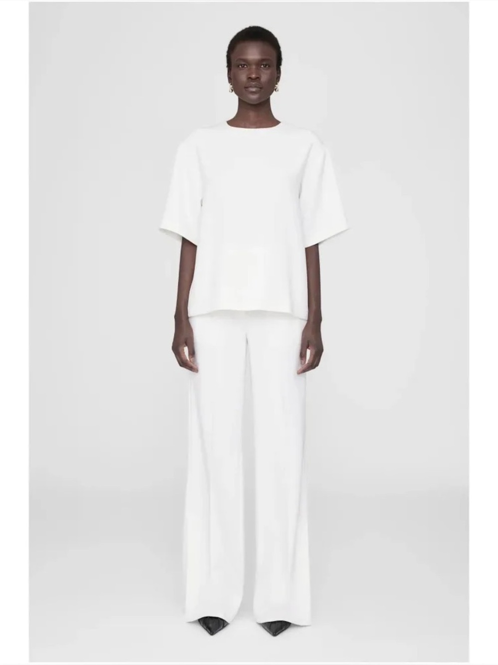 Anine Bing M Maddie Top Designer Quiet Luxury Minimalist Neutral Clean Girl